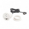 Zásuvka 230V + USB nabíjačka + dáta, Disq 80, biela | smartparts.sk