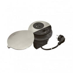 Zásuvka 230V + USB nabíjačka + dáta, Disq 80, kov kryt | smartparts.sk