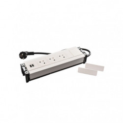 Zostava do SDK 3 x zásuvka + USB A+C nabíjačka biela multilink 8 modulov