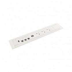 Zostava do SDK 3 x zásuvka + USB A+C  + RJ + HDMI biela 12 modulov, Multilink