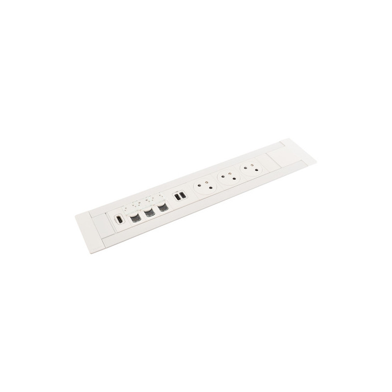 Zostava do SDK 3 x zásuvka + USB A+C  + RJ + HDMI biela 12 modulov, Multilink