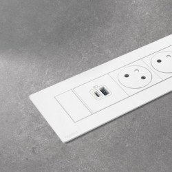 Zostava do SDK 3 x zásuvka + USB A+C + 4xRJ biela, 16 modulov, Multilink