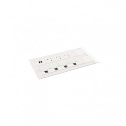 Zostava do SDK 3 x zásuvka + USB A+C + 4xRJ biela, 16 modulov, Multilink