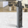 Výsuvný blok zásuviek, stĺpik, 3 x 230V + nabíjačka | smartparts.sk