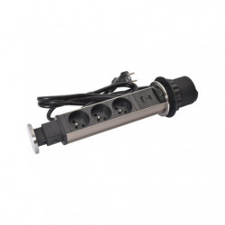 Výsuvný blok zásuviek, stĺpik, 3 x 230V + nabíjačka | smartparts.sk