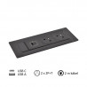 2x zasuvka + USB cierna 654774