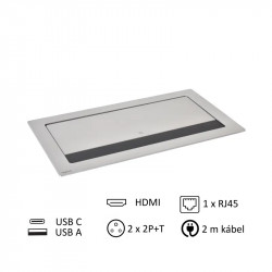 Zásuvka do stola zatváracia 230V + USB + HDMI + dáta | smartparts.sk