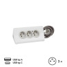 #1211 #0484  Predl tab 3x2p+t usb 1.5m biel