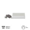 #1214 #0487  Predl tab 3x2p+t usb 1.5m biel
