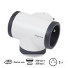 #1120 #0364  Adapt boč otoč 2x2p+t usb b/ts