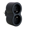 #1225 #0500 Adaptér čelný 2x230V čierna