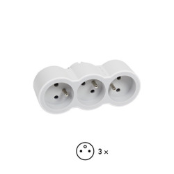 #1124 #0369  Adaptér čelný 3x2p+t b/ss