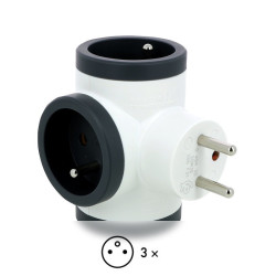#1107 #0347  Adaptér bočný 3x2p+t b/ts