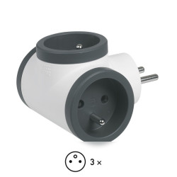 #1108 #0348  Adaptér bočný 3x2p+t b/ts