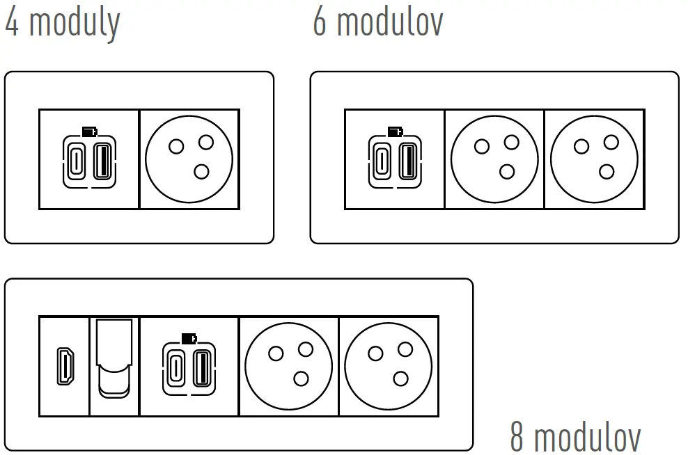 multilink zasuvkove zostavy